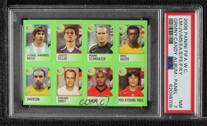 2006 Candy World Cup Stickers Lionel Messi Justo Villar Emerson PSA 7 Rookie RC