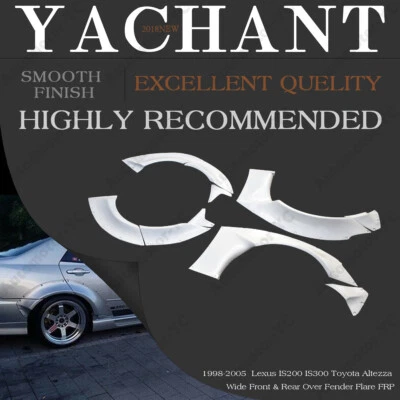 FRP ancho delantero y trasero sobre guardabarros llamarada para 98-05 Lexus IS200 IS300 Toyota Altezza Foto 1 de 4