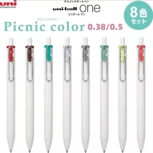 Picnic COLOR Uni-ball One Gel Ink Pen 0.5 0.38 Water Green Gray Chocolate Apple - Picture 1 of 14