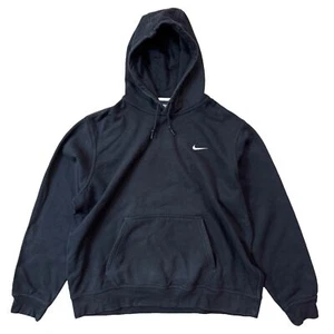 VTG Y2K Nike Swoosh Hoodie Mens Size XXL Black Pullover Logo Skater Y2K - Picture 1 of 7