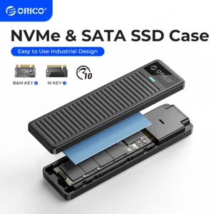 ORICO M.2 NVMe SATA SSD Gehäuse USB3.2 Gen2 10Gbps NVMe, 5Gbps SATA M/B+M-Key - Bild 1 von 13