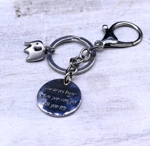 Inspirational Keychain Elephant “You never know what you can do till you try" - Picture 1 of 6