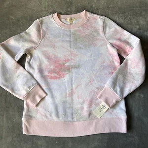 Style & Co Womens Petite Camouflage Crewneck Sweatshirt Pink Size PP - Picture 1 of 12