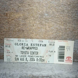 GLORIA ESTEFAN Concert Ticket Stub RE-WRAPPED Toyota Center AUGUST 2, 2004 - Picture 1 of 17