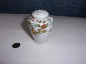 VINTAGE HUTNADELHALTER, PORZELLAN, OHNE HERSTELLERMARKE, ERHABENE PFINGSTROSEN MIT GOLD, SCHÖN - Bild 1 von 4