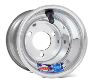 DWT Polished Aluminum 8" 8x8 Rear Wheel Rims Suzuki LT80 LTZ90 - Picture 1 of 1
