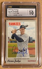 2019 TOPPS HERITAGE AARON JUDGE REAL ONE AUTO AUTOGRAPH CSG 10 ROA-AJ
