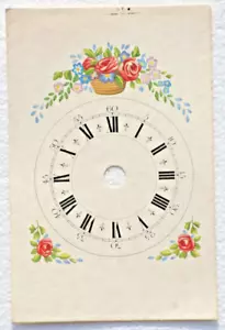 FLORAL CARD CLOCK DIAL 135mm x 90mm - Picture 1 of 2
