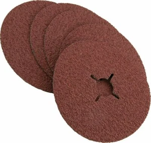 25 PCS 115mm Fiber Sanding Discs for Grinder 24 36 40 60 Grit 4.5inch Cross Hole - Picture 1 of 10