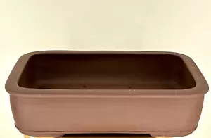 Olla Bonsai Ladrillo Rojo Sin Esmaltar Cerámica Rectángulo Bonsai Olla OD:18.0"x3.25"x4.0" - Imagen 1 de 1