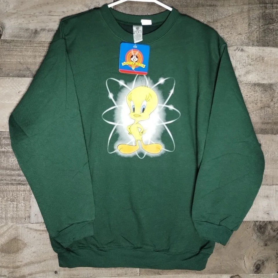 NUEVO CON ETIQUETAS Sudadera Vintage 2001 Tweety Bird Looney Tunes Cuello Redondo Niños Jóvenes XL Foto 1 de 4