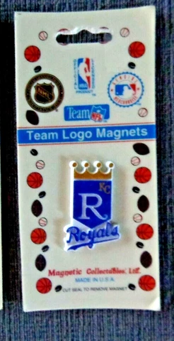 VINTAGE MLB KANSAS CITY ROYALS FRIDGE MAGNET STANDING BOARD NEW SEALED IN PACK Cover