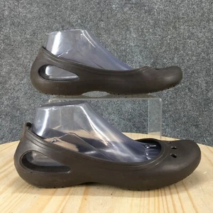 Crocs Shoes Womens 10 Kadee Casual Comfort Slip On Ballet Flats Brown Rubber - Picture 1 of 17