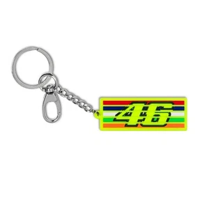 VR46 THE DOCTOR 46 PORTACHIAVI STRISCE PVC MULTICOLOR 7x2,5cm VALENTINO ROSSI - Picture 1 of 1