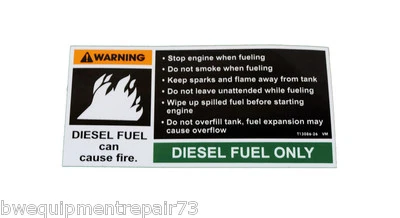 LINCOLN ELECTRIC Lincoln OEM Diesel Fuel Only Decal Sticker (T13086-26) 5 1/2" x 2 1/4"