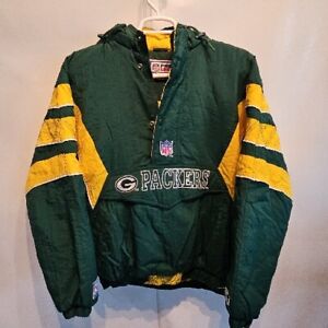 Vintage 90s Starter Green Bay Packers NFL Football Puffer Jacket Mens Size Large