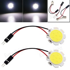 50Pcs COB 6SMD LED Panel Interior Dome Map Light Bulbs T10+BA9S+Festoon Adapters