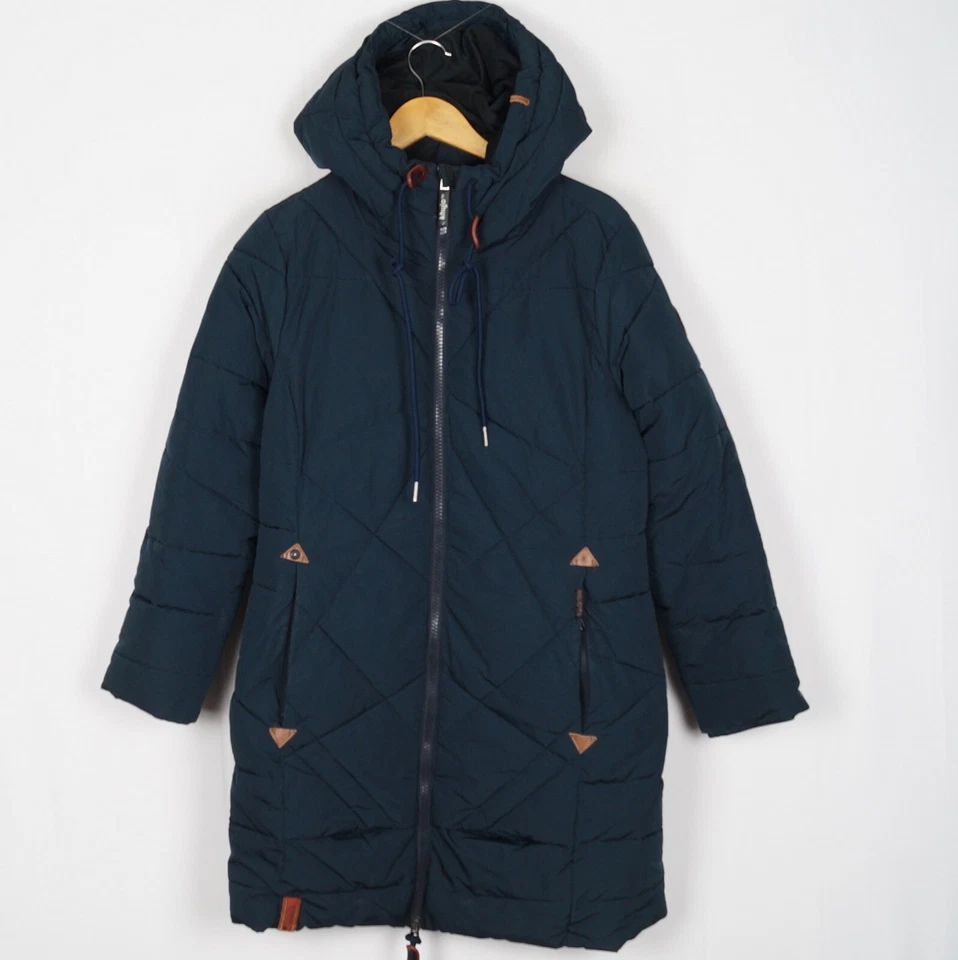 Chaqueta con capucha para mujer KHUJO ANNABELLA talla M azul poliéster cremallera completa s12747 Foto 1 de 4