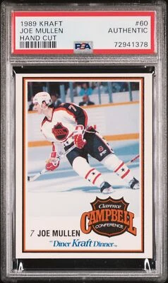 1989 Kraft Diner Dinner #60 Joe Mullen Calgary Flames Campbell Conference PSA - Image 1 of 2