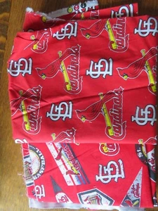 2 pieces of St Louis Cardinals Cotton Fabric One Piece 30 Inch, Other 30 Inch - Picture 1 of 1