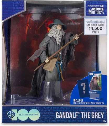 Movie Maniacs WB:100 W2 - Gandalf (Lord of the Rings) 6" Posed Figure Mcfarlane Cover