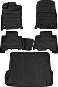 Floor & Cargo Liner Trunk Mats Fits 2013-2021 Toyota 4Runner & Lexus GX460 Black - Picture 1 of 8