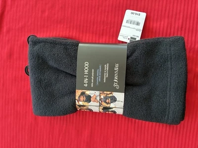 Novo!! Aquecedor de pescoço St.John's Bay 4 em 1 com capuz cor preta poli - Imagem 1 de 4