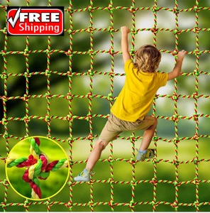 Rete da Arrampicata, 3.3ft X 6.6ft Poliestere Rete da Arrampicata Cargo per Bambini All'aperto, Lui... - Foto 1 di 8