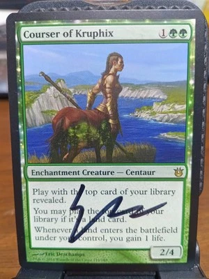 1x Courser of Kruphix Signed Autographed Eric Deschamps BNG MTG Magic LP - Image 1 of 2