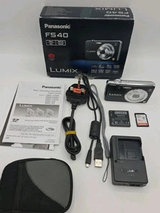 Panasonic Lumix DMC-FS40 - 14.1MP Digital Camera Black Boxed Case & 16GB SD Card - Picture 1 of 14