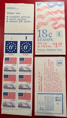 #BK138 (1893a) Combo 6¢ (2) + 18¢ (6) Booklet of 8 stamps  1891  MNH Unexploded - Image 1 of 3