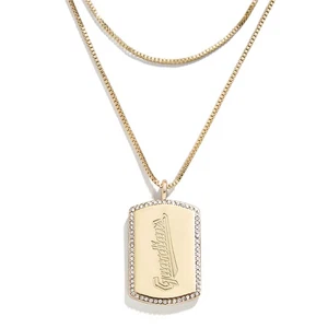 WEAR by Erin Andrews x Baublebar Cleveland Guardians Dog Tag Necklace - Picture 1 of 2