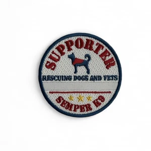 Semper K9 Supporter Patch Rescuing Dogs and Vets Embroidered 3" Round NEW - Picture 1 of 3