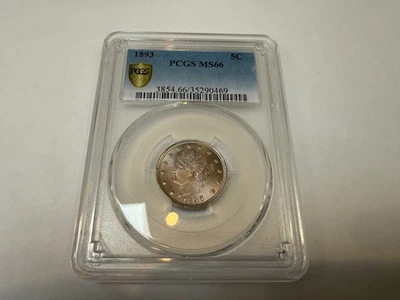 1893 Liberty V-Nickel PCGS MS66 Nice White Coin, BEAUTY!!! - Image 1 of 4