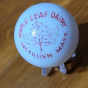 HOJA DE ARCE LECHE LECHERA PUBLICIDAD MÁRMOL 1" TIRADOR Talla METHUEN MASSACHUSETTS MA - Imagen 1 de 4