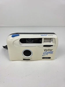 VIVITAR White PS-123 Focus Free/Motorized 35mm Film Camera - Picture 1 of 10
