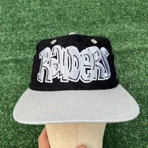 VTG Drew Pearson Los Angeles Raiders NFL Bubble Graffiti Adult Snapback Hat 90s - Picture 1 of 11