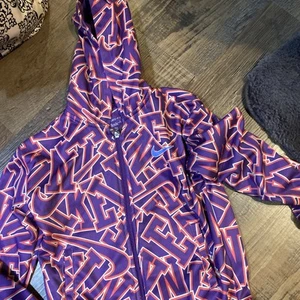 Nike Girls Track Suit Pants Hooded Jkt Warm Up Athletic Set 6X  Purple Pink Whit - Picture 1 of 8