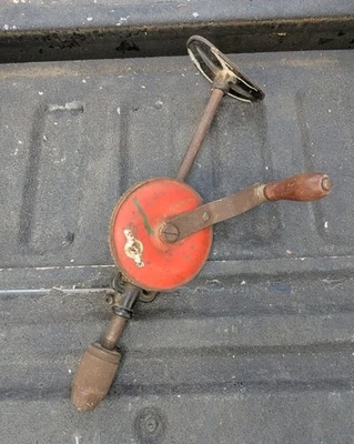 Taladro de pecho Fulton de colección manivela manual 2 velocidades n.º 1770884 herramienta EE. UU.  Foto 1 de 4