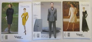 3 Vogue Oscar de la Renta Schnittmuster; 1678. 1679 & 2162 Anzug/Kleider, ungeschnitten - Bild 1 von 10