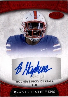 2021 SAGE Aspire Red #ASP114 Brandon Stephens Auto - FB - Image 1 of 2