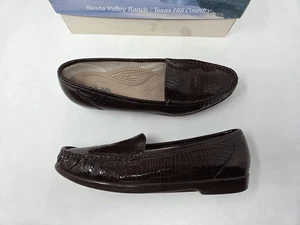 SAS SAN ANTONIO SCHUHE SIMPLIFY BRAUN KROKO LACK BEQUEM HALBSCHUH DAMEN 12 S GEBRAUCHT, IN EINWANDFREIEM ZUSTAND - Bild 1 von 9