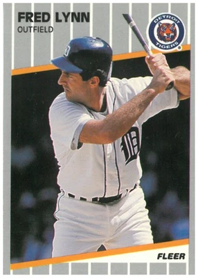 1989 Fleer #138  Fred Lynn  Outfield  Detroit TIGERS - Image 1 of 2