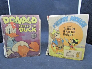 2 Better Little Books - DONALD FORGETS TO DUCK and MICKEY MOUSE - DUDE RANCH BAN - Picture 1 of 20