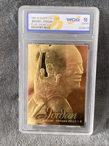 Michael Jordan 1996-97 Fleer 23 Karat Gold Limited No. 4276 Flair Vitrine - Bild 1 von 13