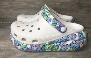 Crocs Classic Crush Butterfly Clog Platform Heel Shoes Size M8 / W10, 208258-94S - Picture 1 of 7