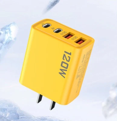 NRAONRN 1x Schnellladegerät 120W USB-C 4-Port inkl. für iPhone Samsung Xiaomi