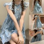 Women's Retro Fashion Floral Dress Summer Casual Loose Flying Sleeves Mini