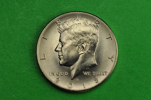 2015-D  GEM BU Mint State Kennedy US Half Dollar Coin Cover