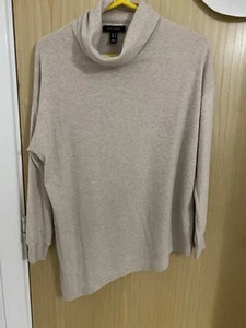 New Look Size S Baby Pink Turtleneck Asymmetric Jumper - Picture 1 of 3